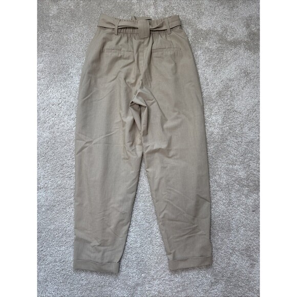 ASOS Bershka Balloon Fit Tailored Pants Tan Beige SZ 4 pants 26 waist *read* - Picture 14 of 15